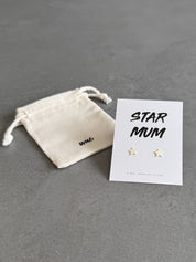 Star Mum Sterling Silver Earrings