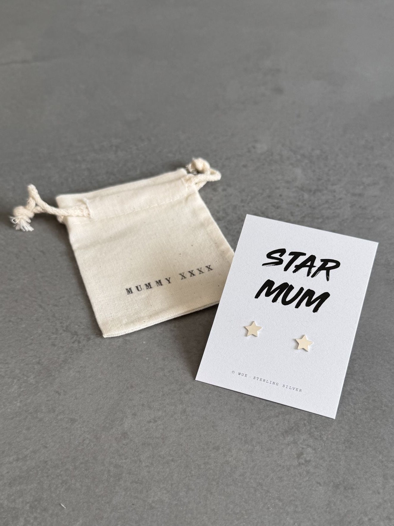 Star Mum Sterling Silver Earrings