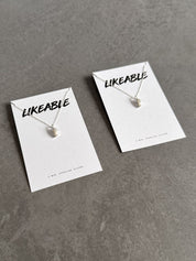 'Likeable' Sterling Silver Middle Finger Necklace