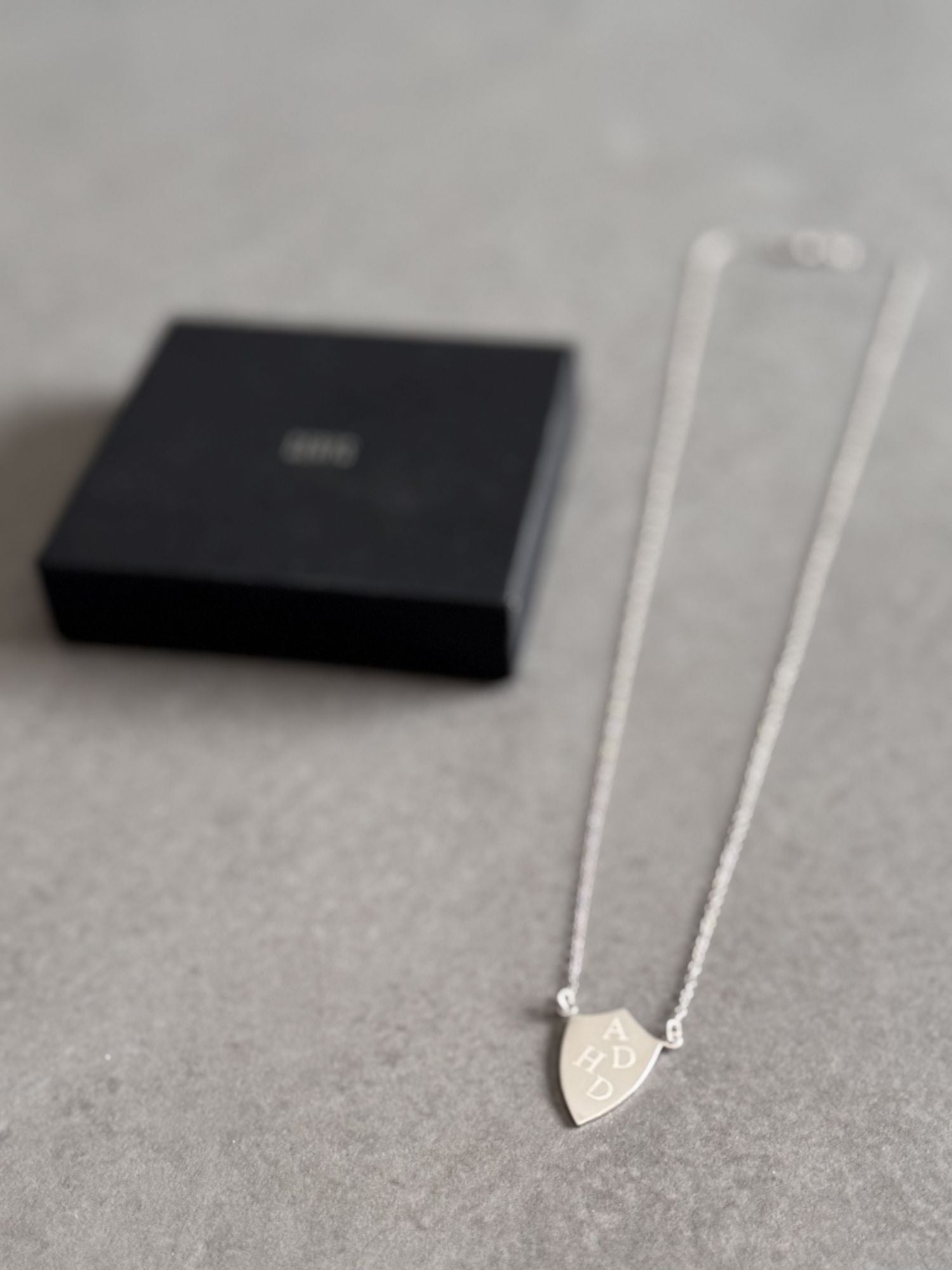 ADHD Sterling Silver Shield Necklace