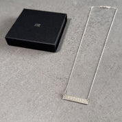 Mum + Dad = Kids Sterling Silver Bar Necklace