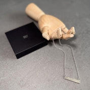 Mum + Dad = Kids Sterling Silver Bar Necklace