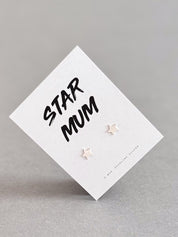 Star Mum Sterling Silver Earrings