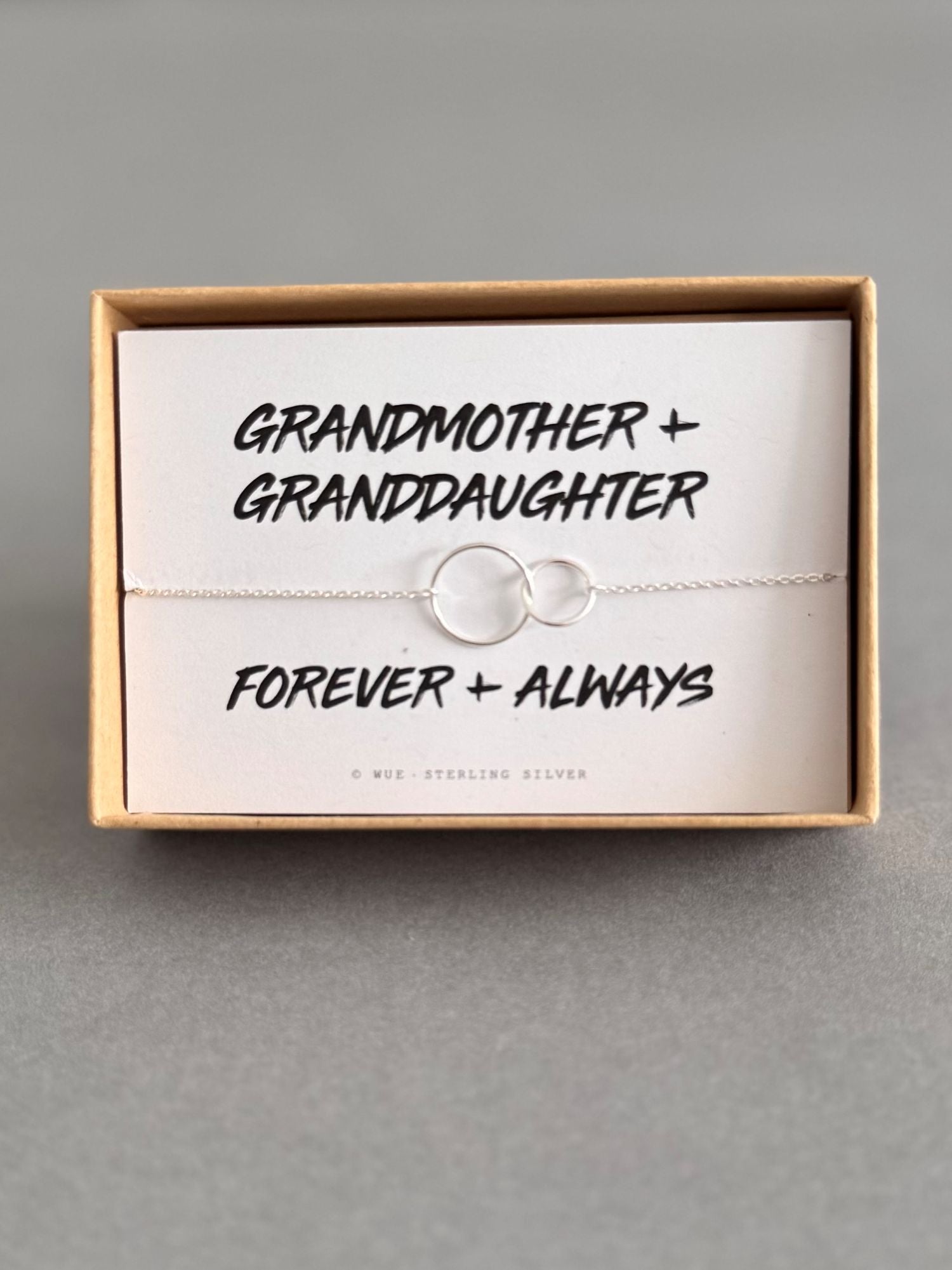 Grandmother & Granddaughter Sterling Silver Links Bracelet