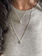 'Likeable' Sterling Silver Middle Finger Necklace