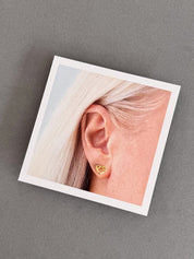 Mother + Daughter Sterling Silver Heart Knot Earrings