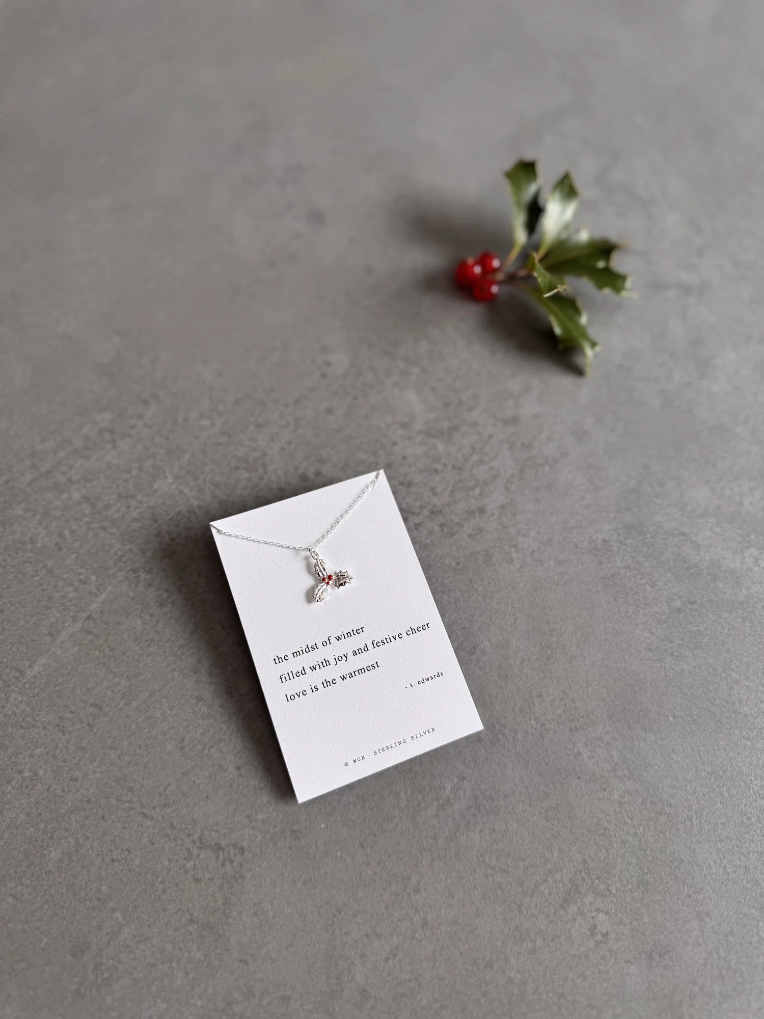 Christmas Holly Necklace