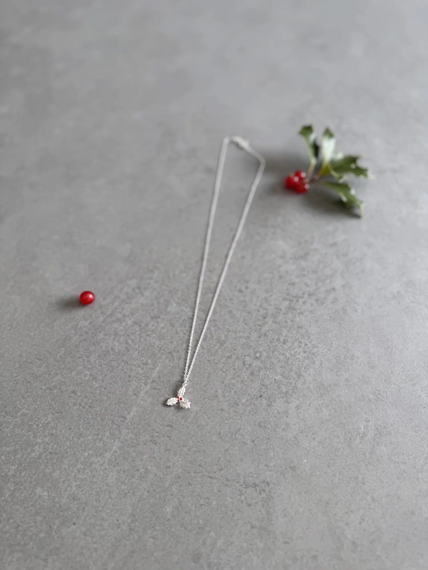 Christmas Holly Necklace