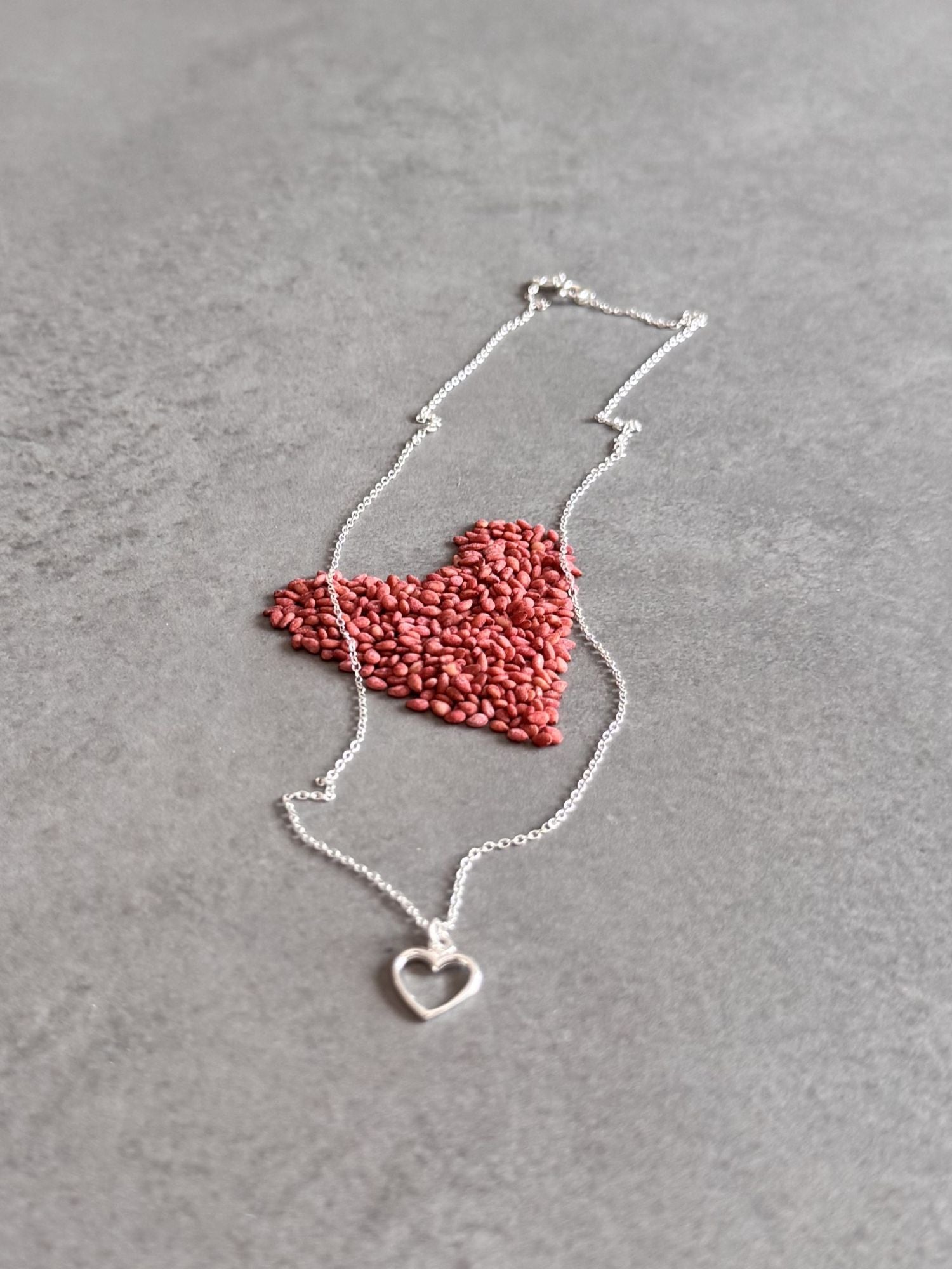 Mother & Daughter Sterling Silver Heart Necklace