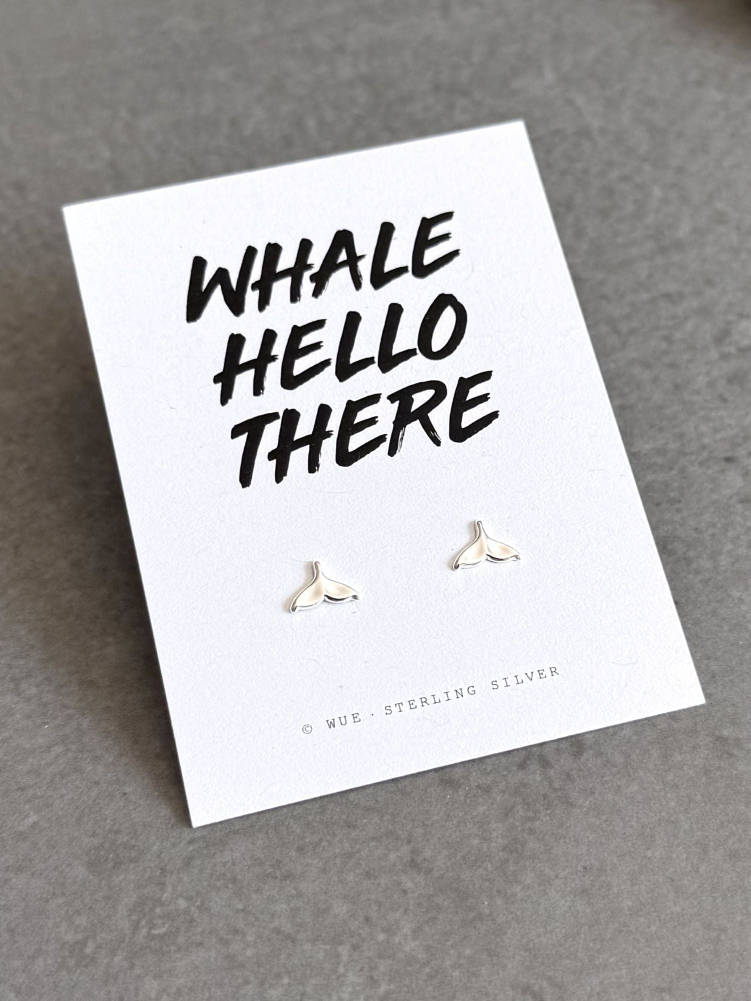 Sterling Silver Whale Tail Earrings