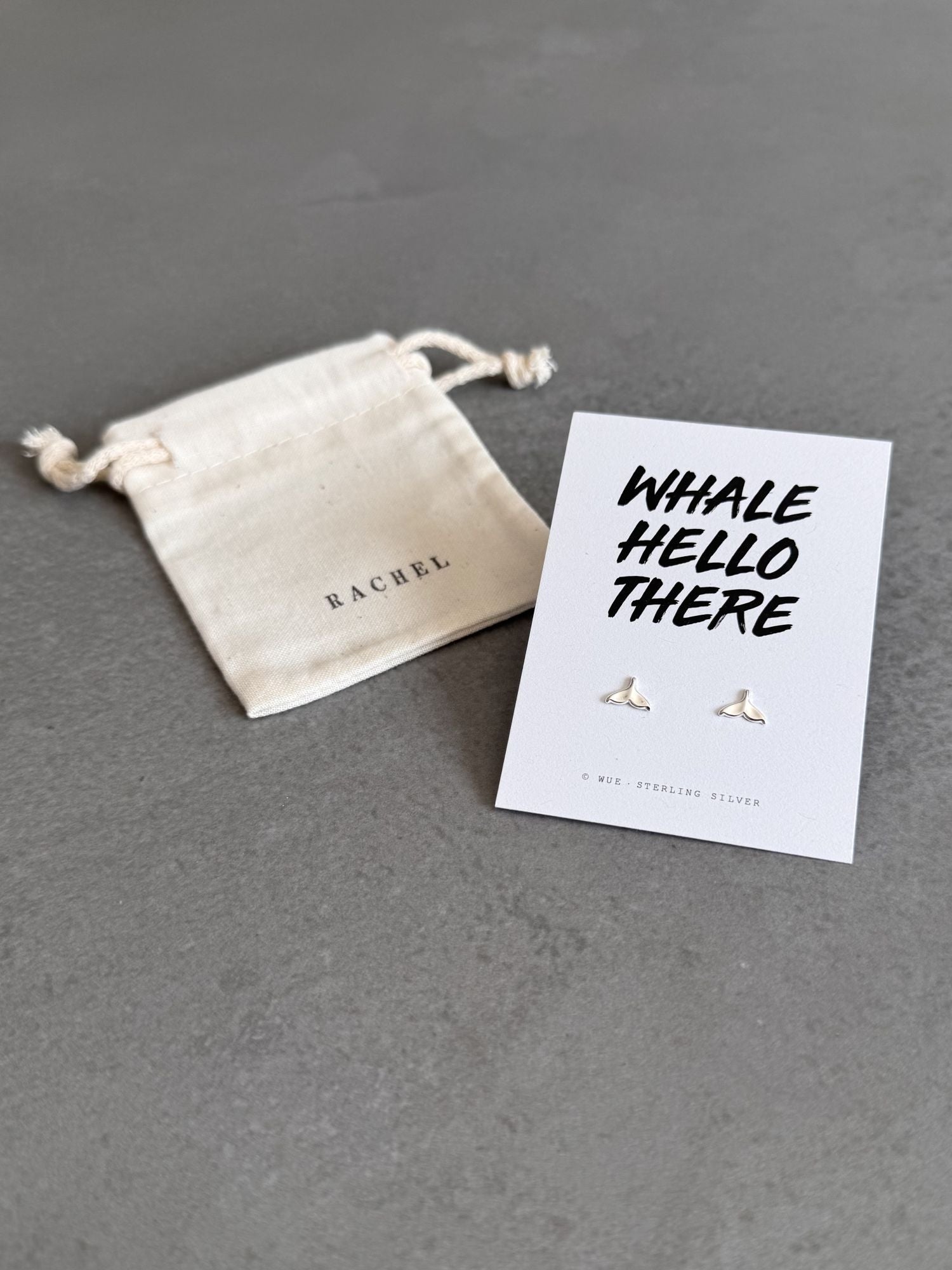 Sterling Silver Whale Tail Earrings
