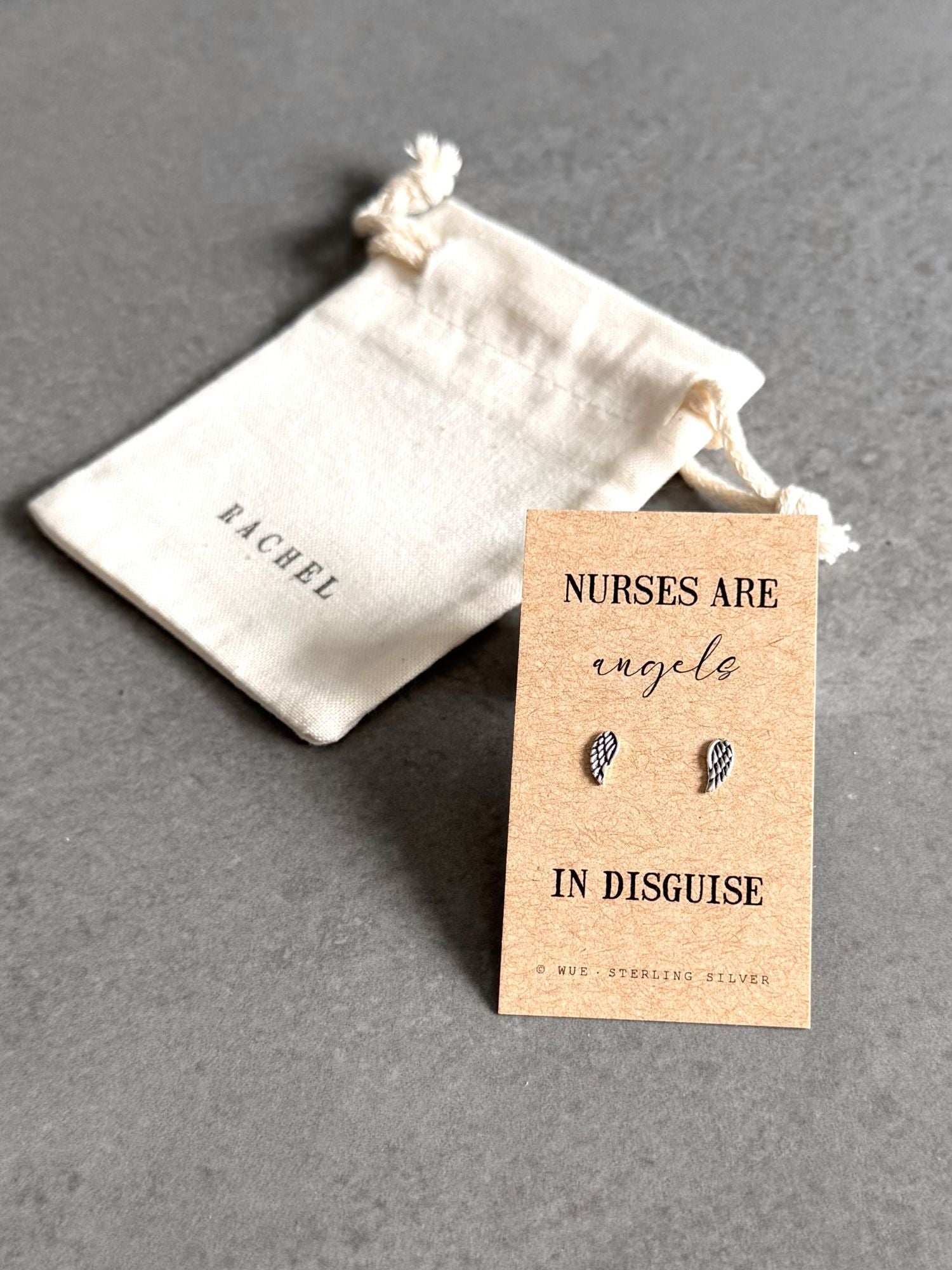Nurses Are Angels Wing Earrings