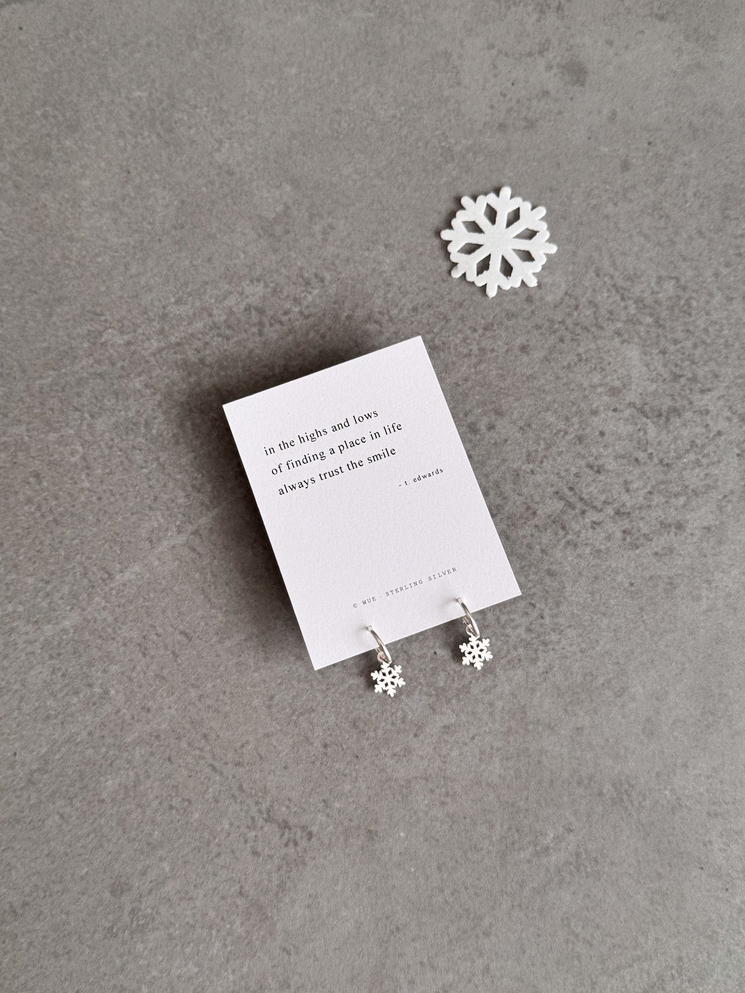 Snowflake Hoop Earrings