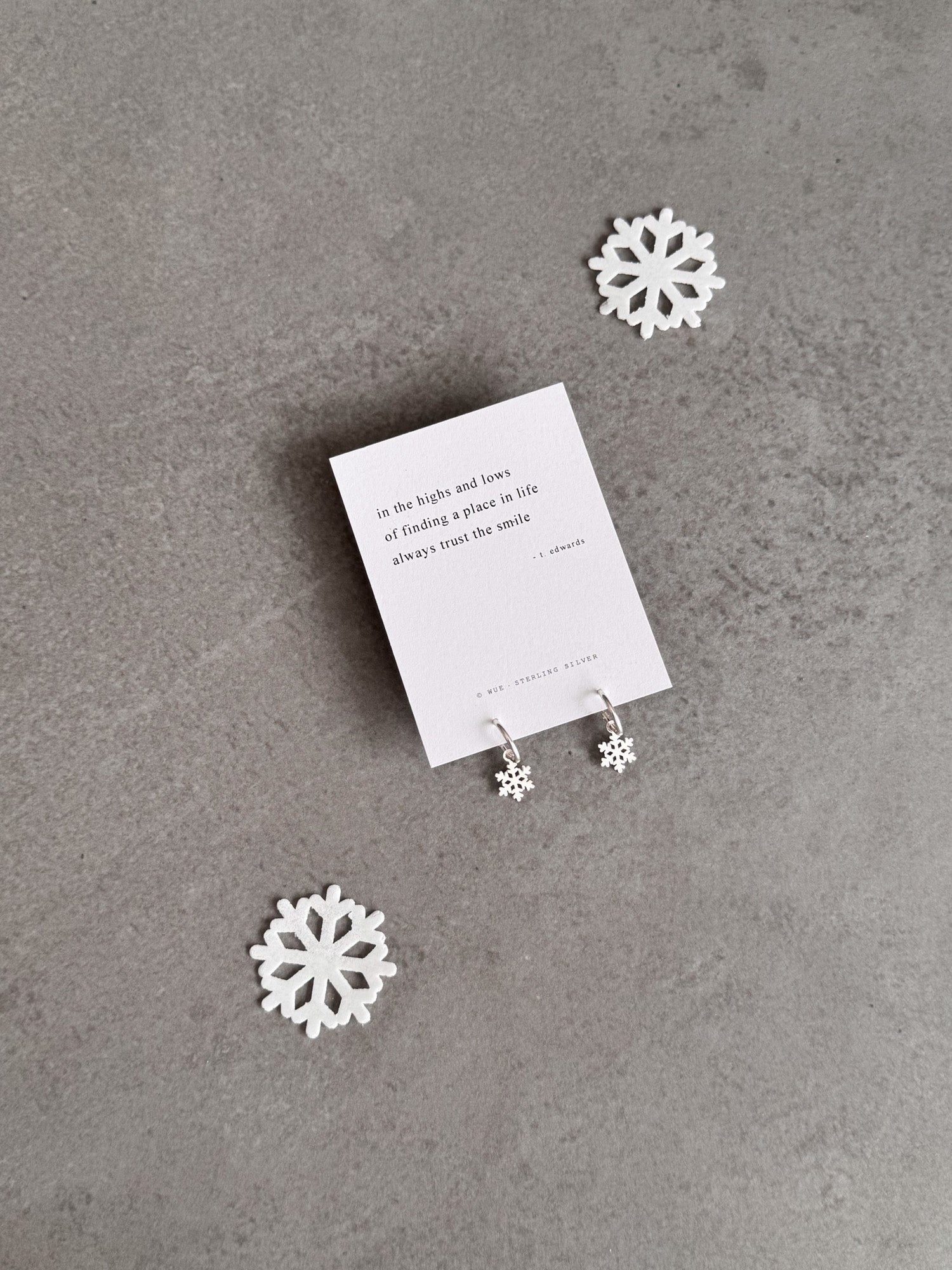 Snowflake Hoop Earrings