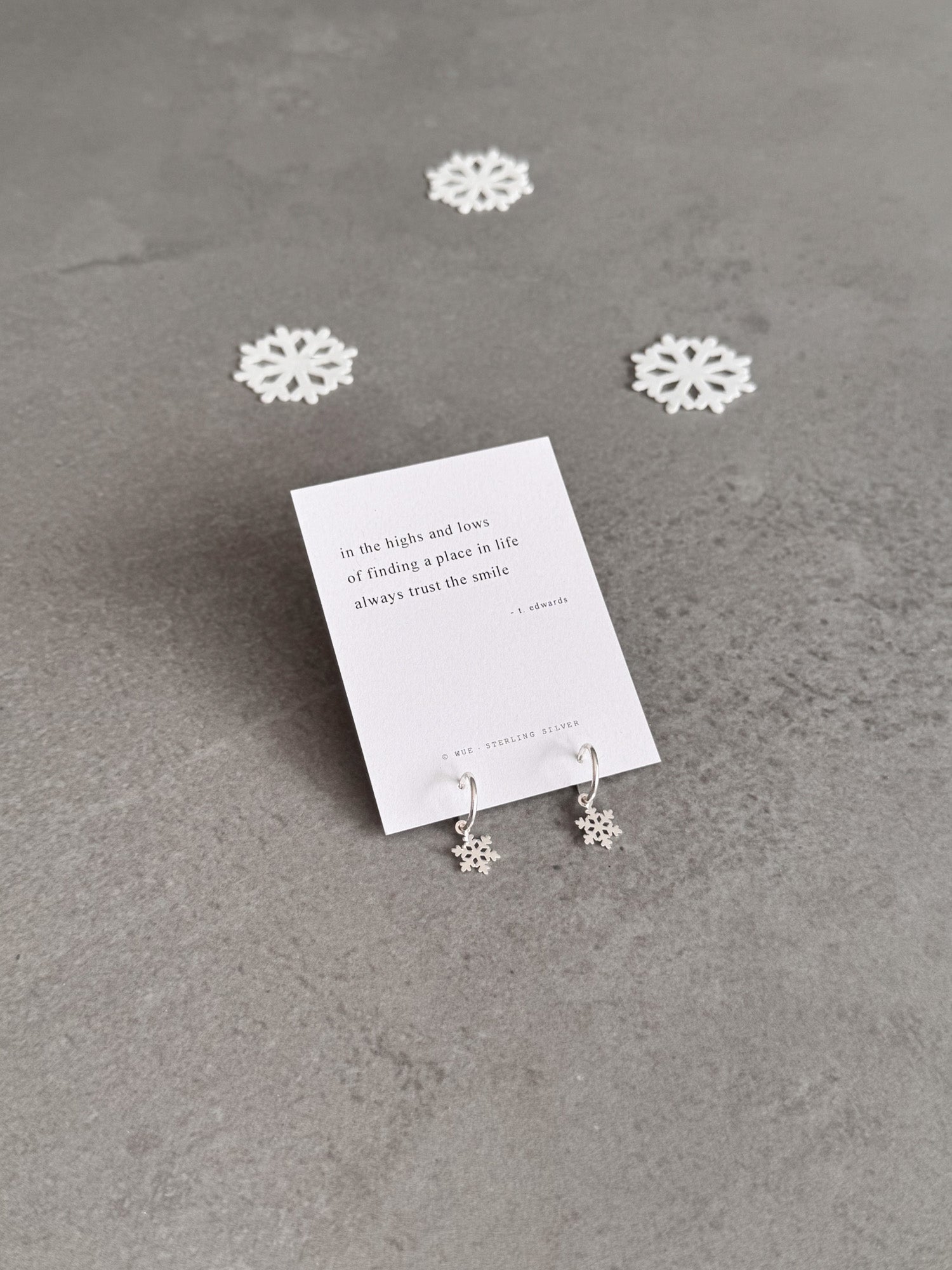 Snowflake Hoop Earrings