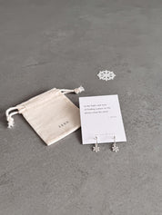 Snowflake Hoop Earrings