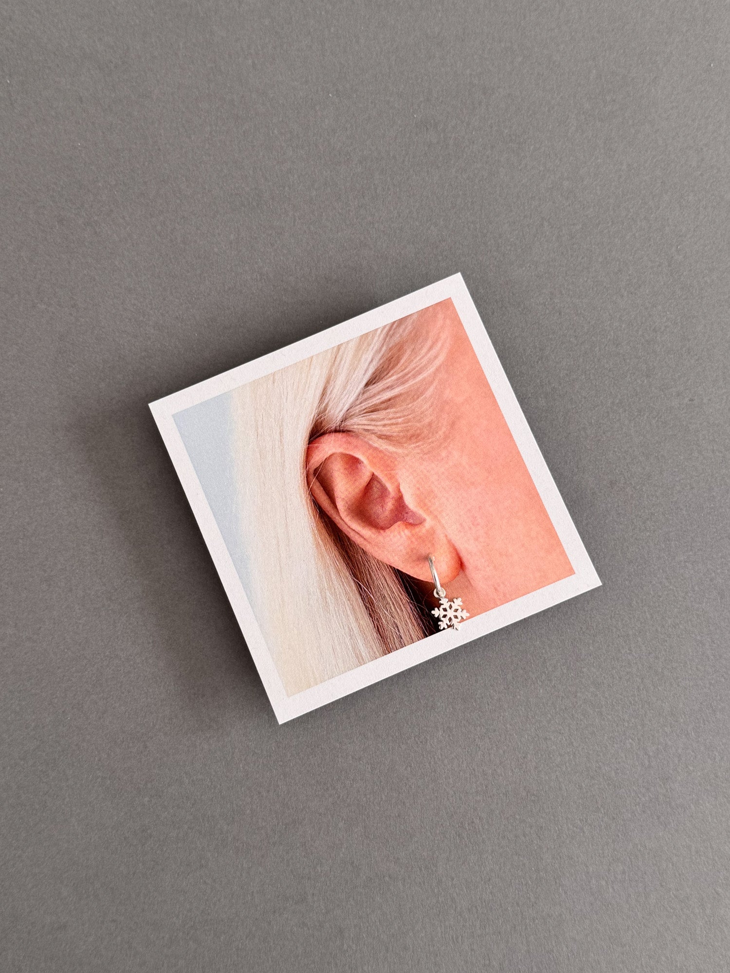 Snowflake Hoop Earrings