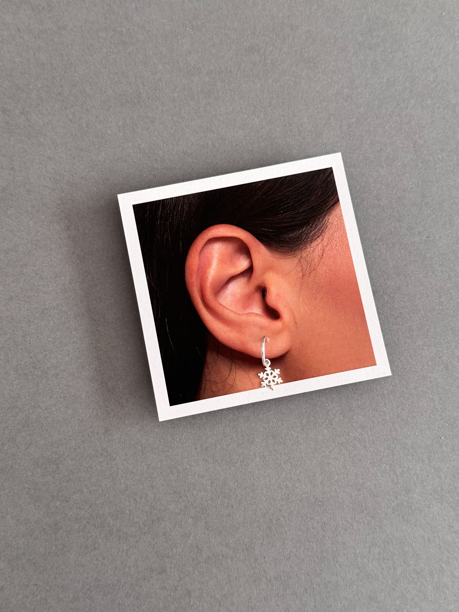 Snowflake Hoop Earrings