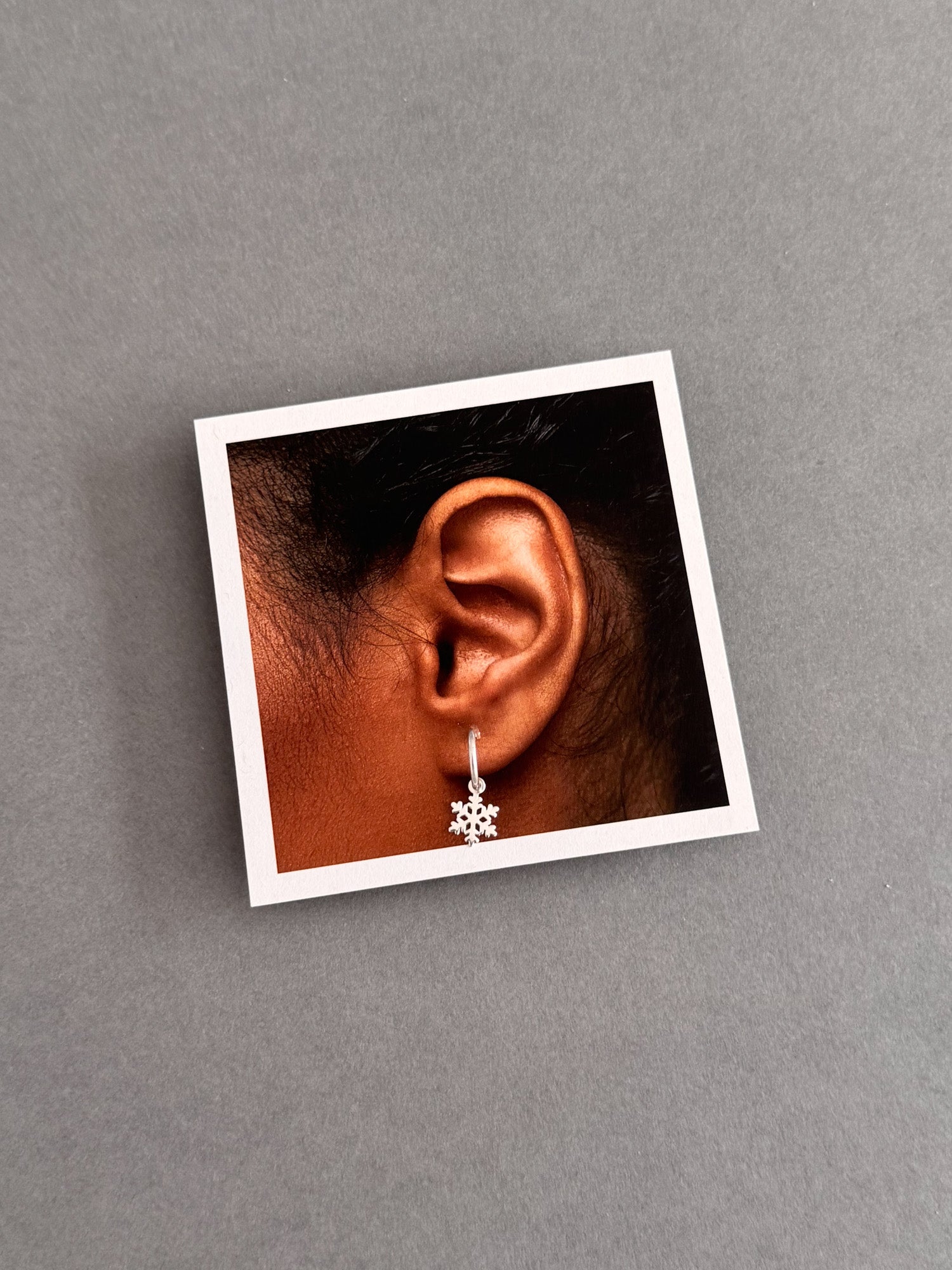 Snowflake Hoop Earrings