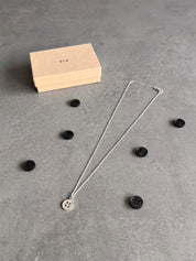Thank You Mum Sterling Silver Button Necklace