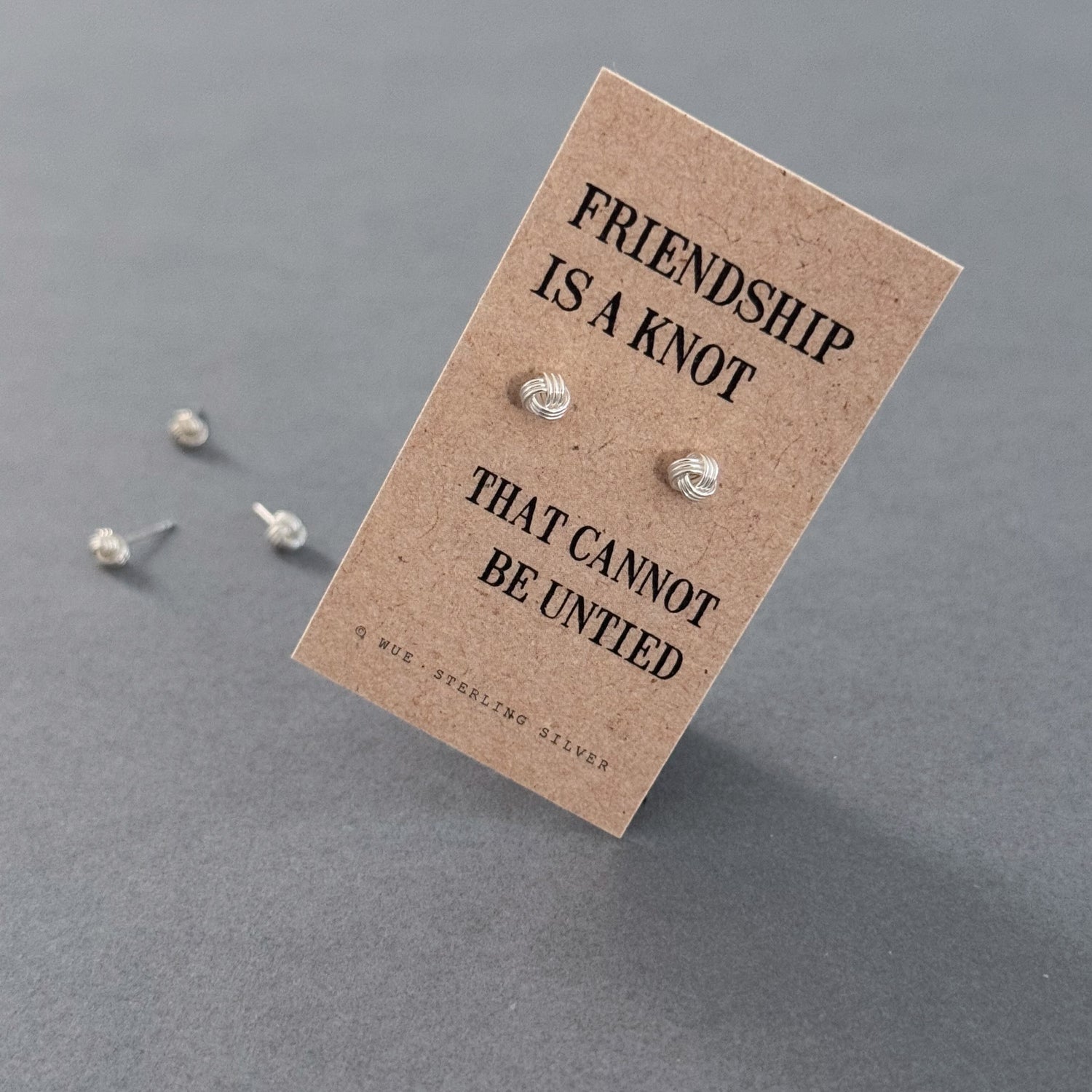 Wue Friendship Knot Earrings In Sterling Silver 