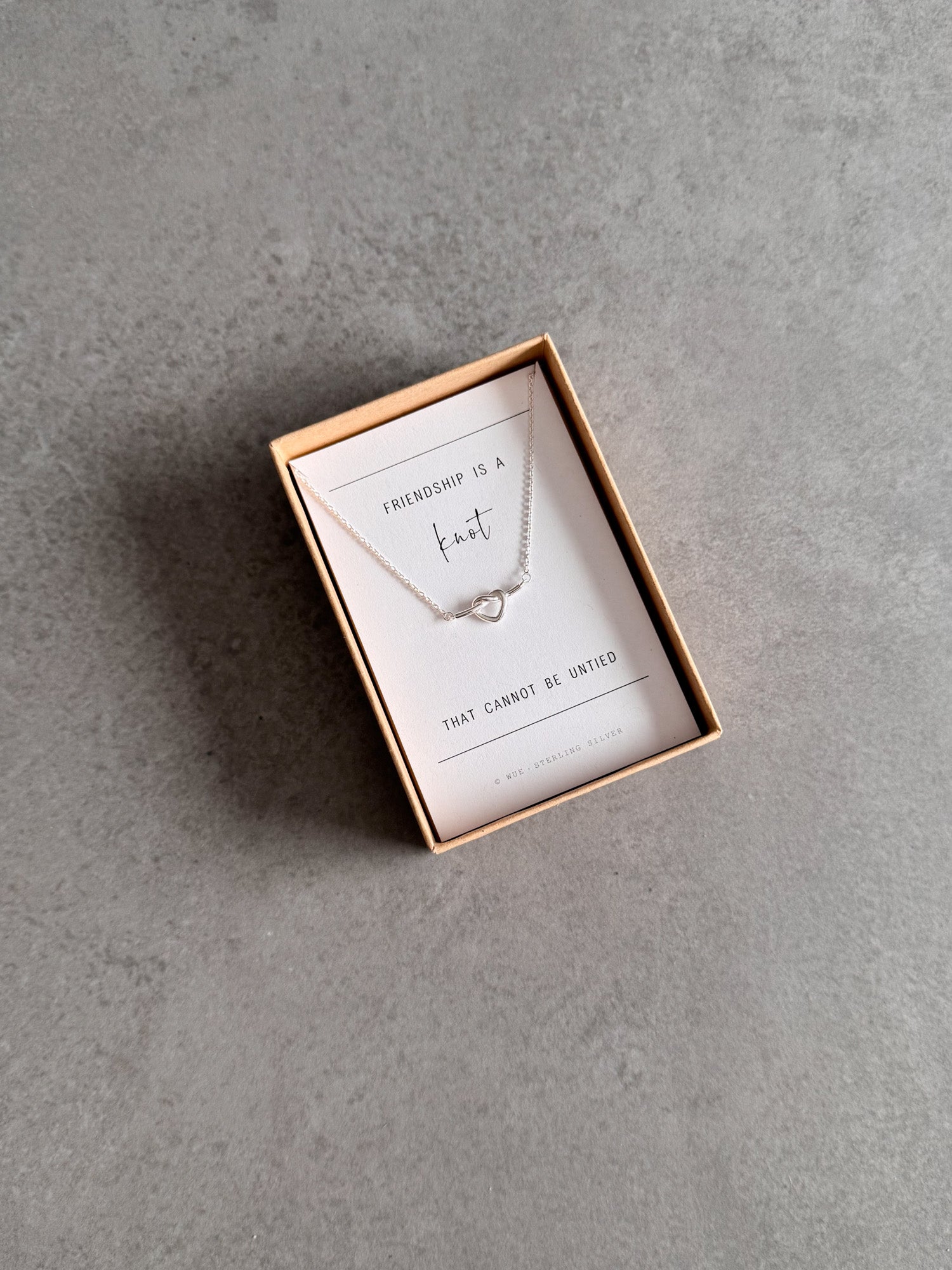 Friendship Heart Knot Necklace