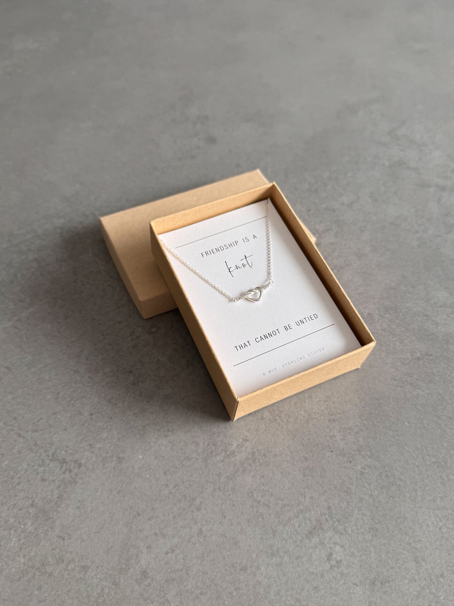 Friendship Heart Knot Necklace