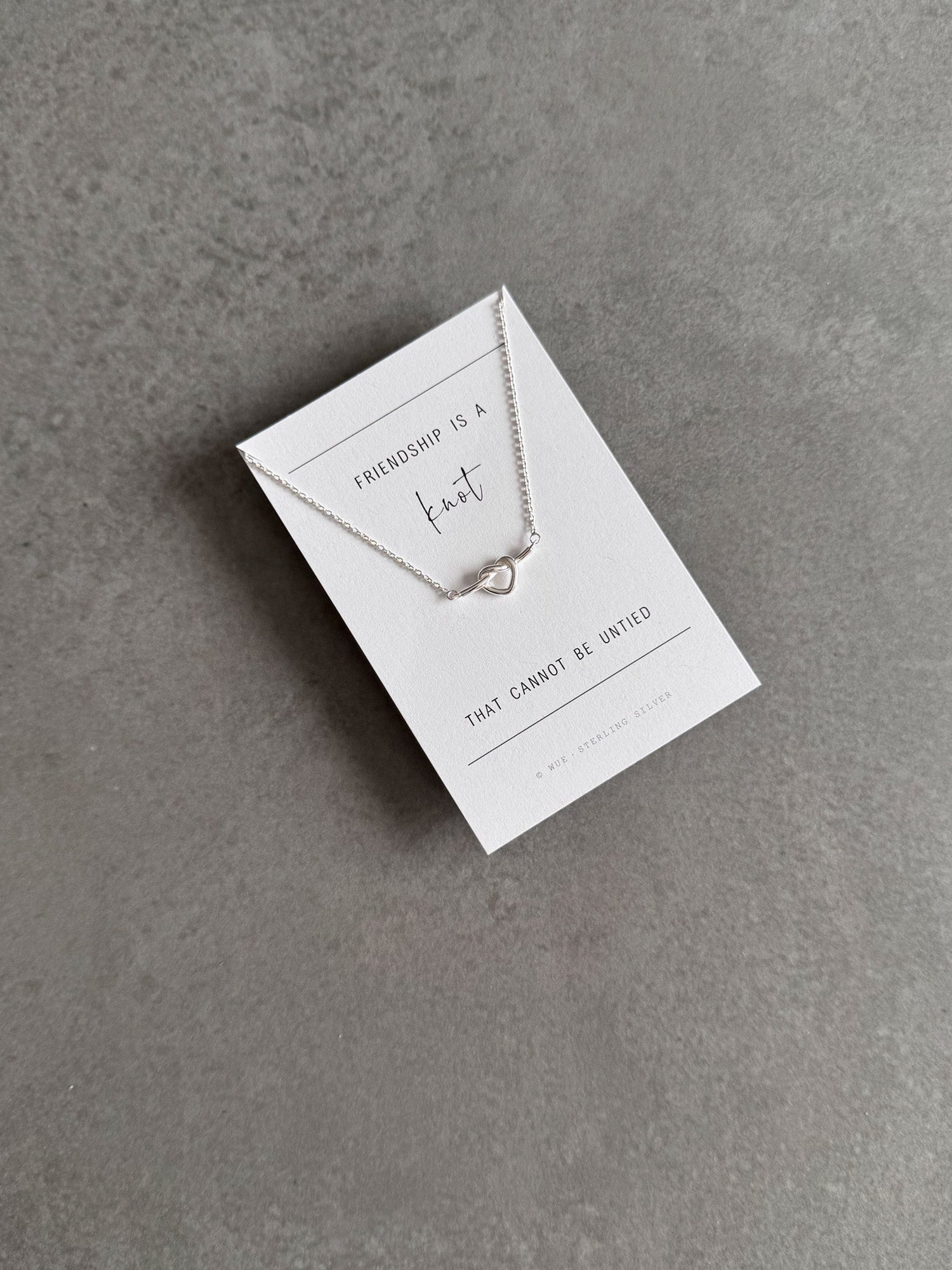 Friendship Heart Knot Necklace