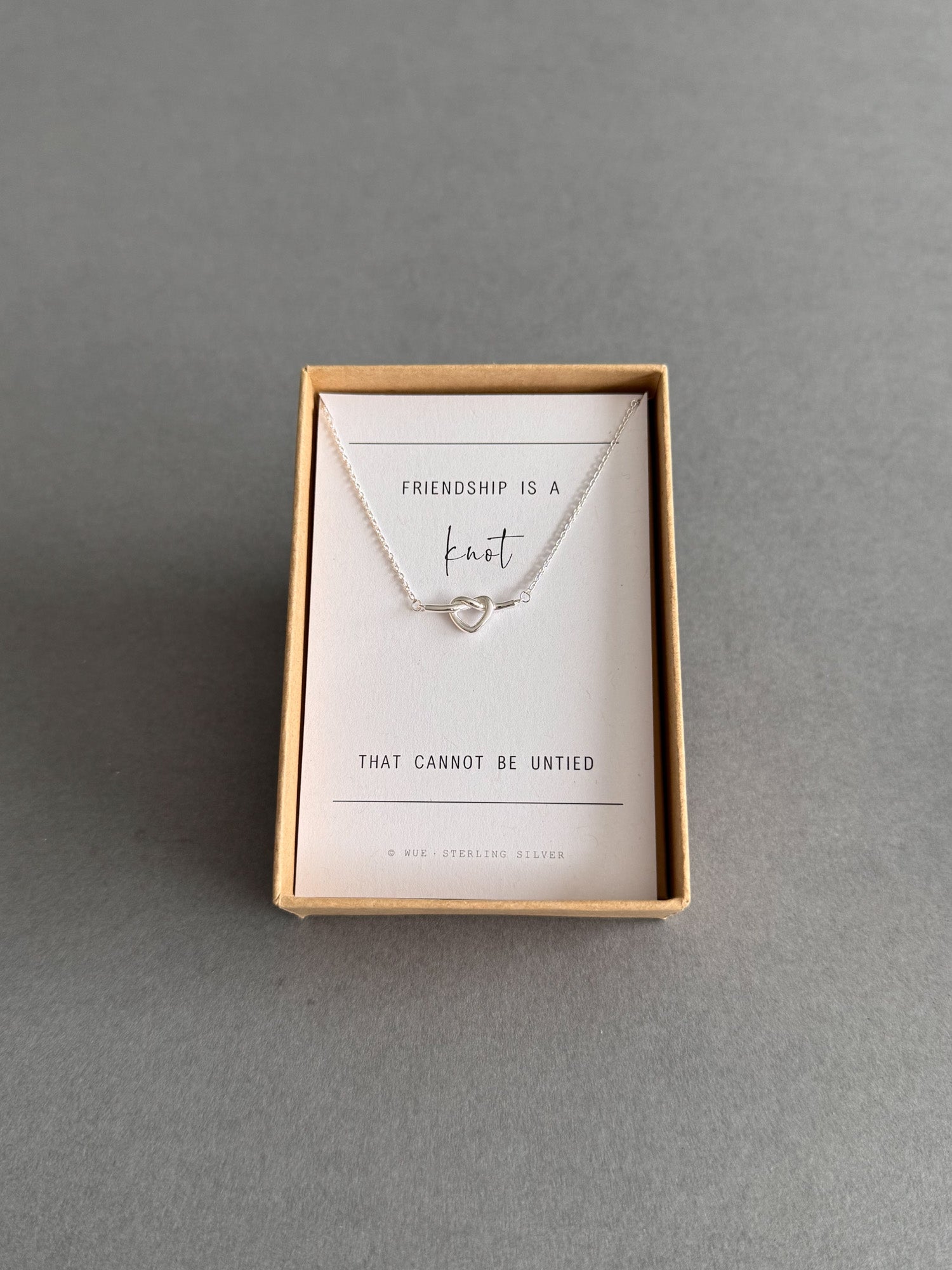 Friendship Heart Knot Necklace