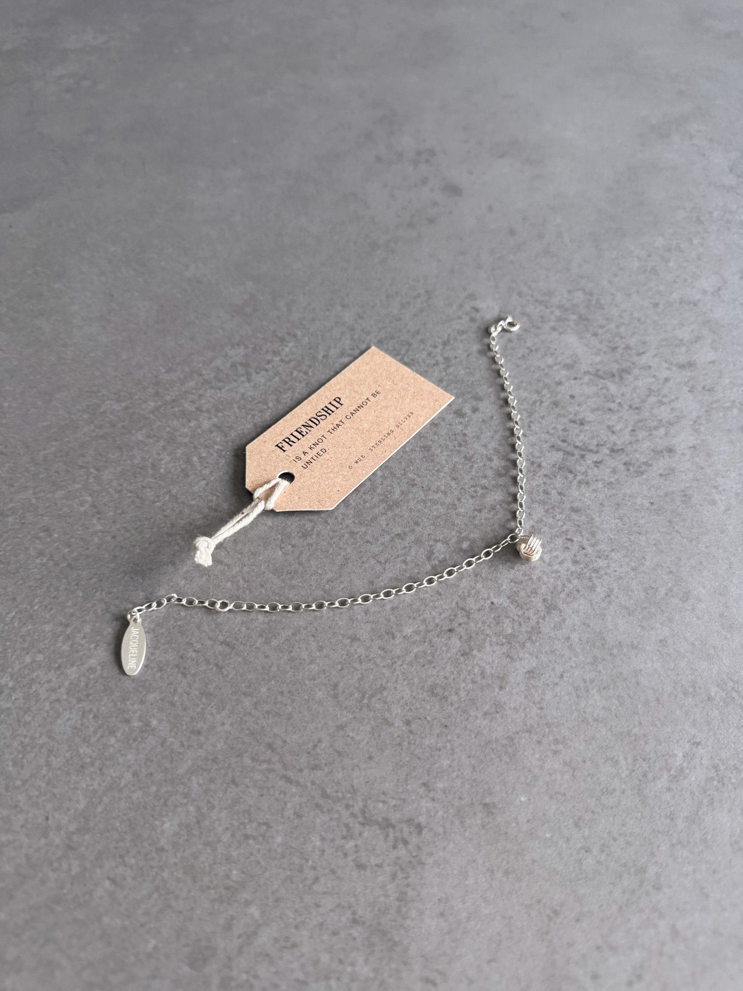 Friendship Knot Silver Bracelet