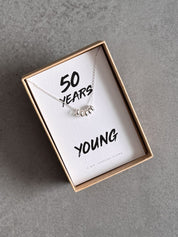 50th Birthday Sterling Silver Necklace