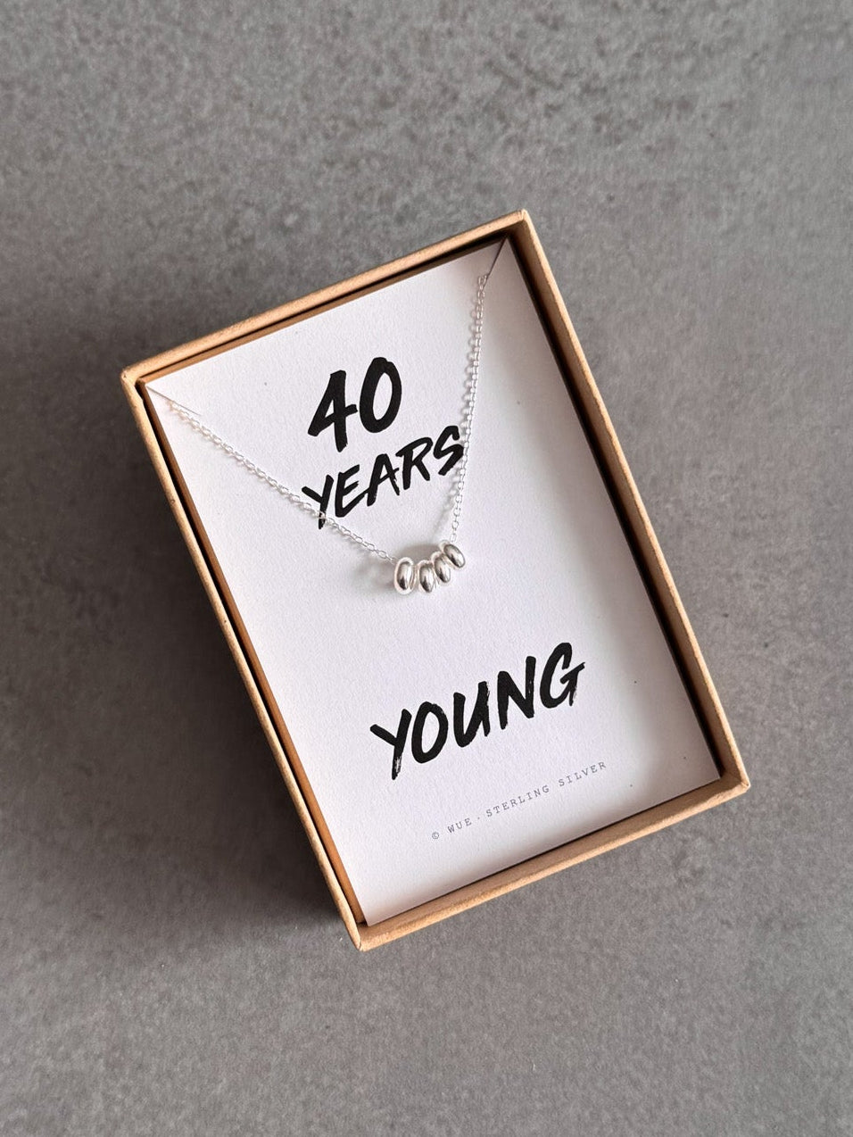 40th Birthday Sterling Silver Necklace