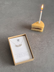 70th Birthday Sterling Silver Necklace