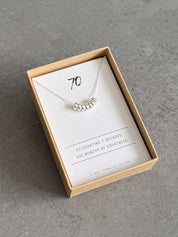 70th Birthday Sterling Silver Necklace