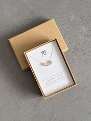 70th Birthday Sterling Silver Necklace
