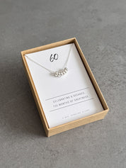 60th Birthday Sterling Silver Necklace