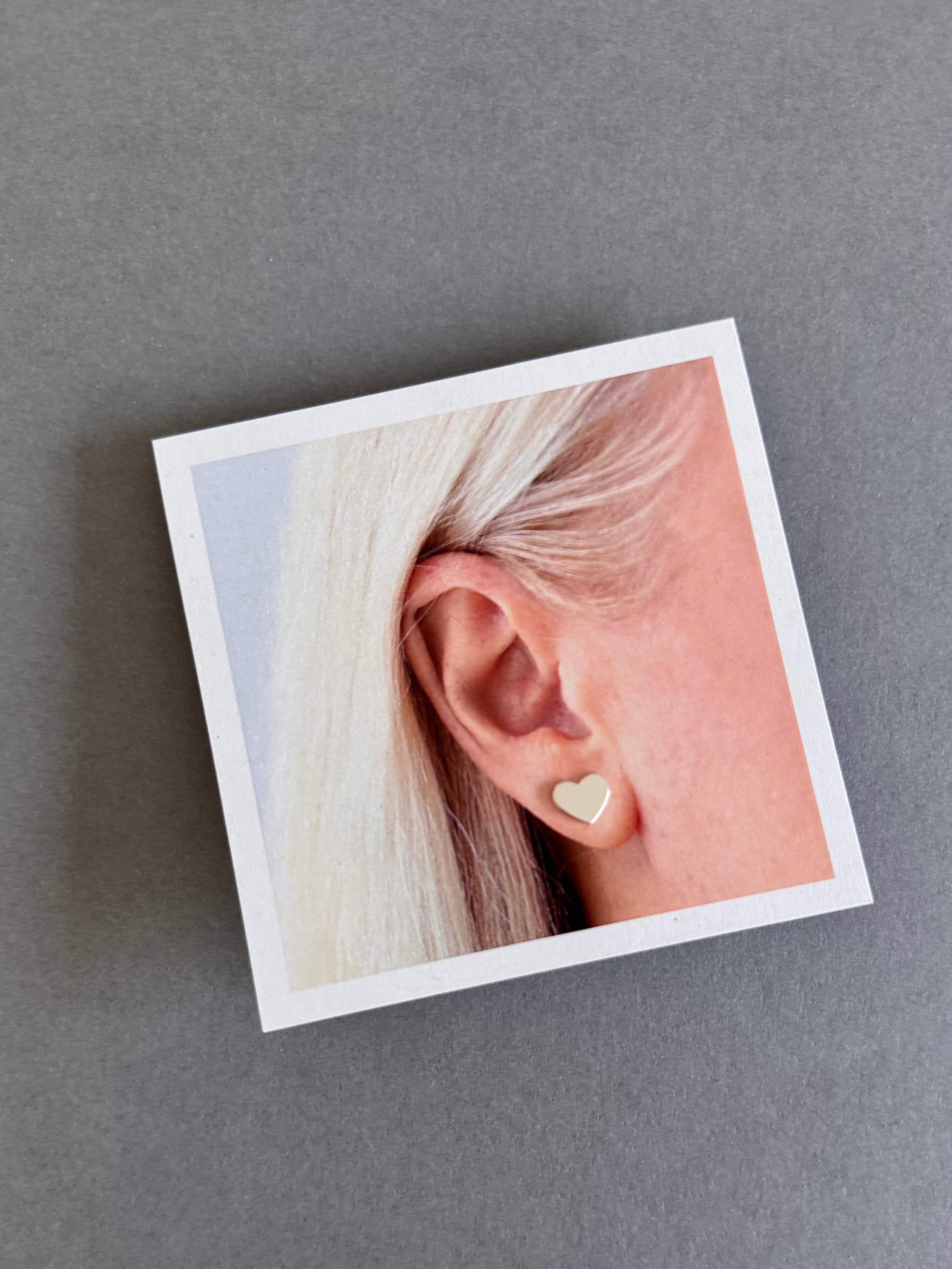 Mother & Daughter Sterling Silver Heart Earrings