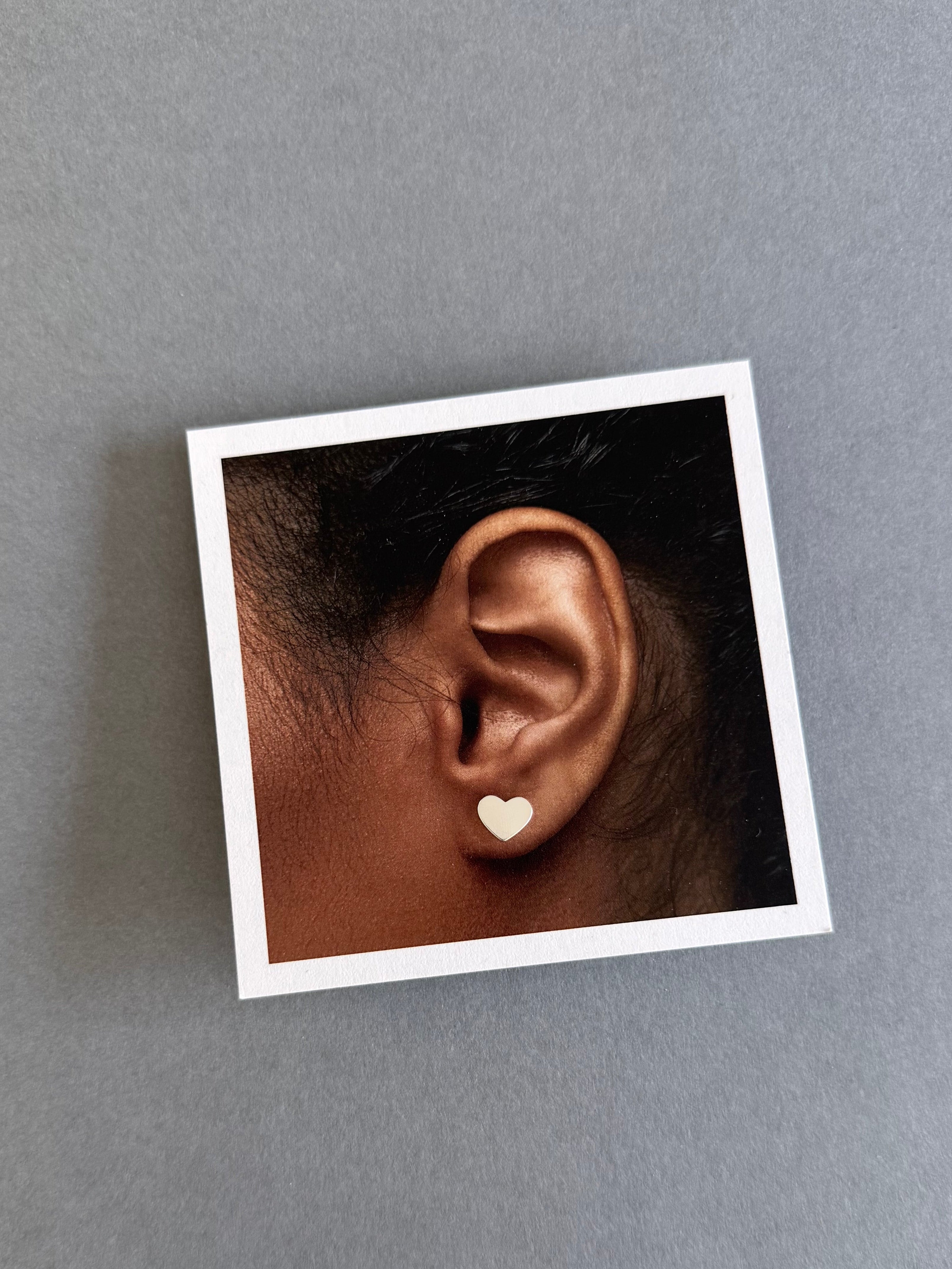 Mother & Daughter Sterling Silver Heart Earrings