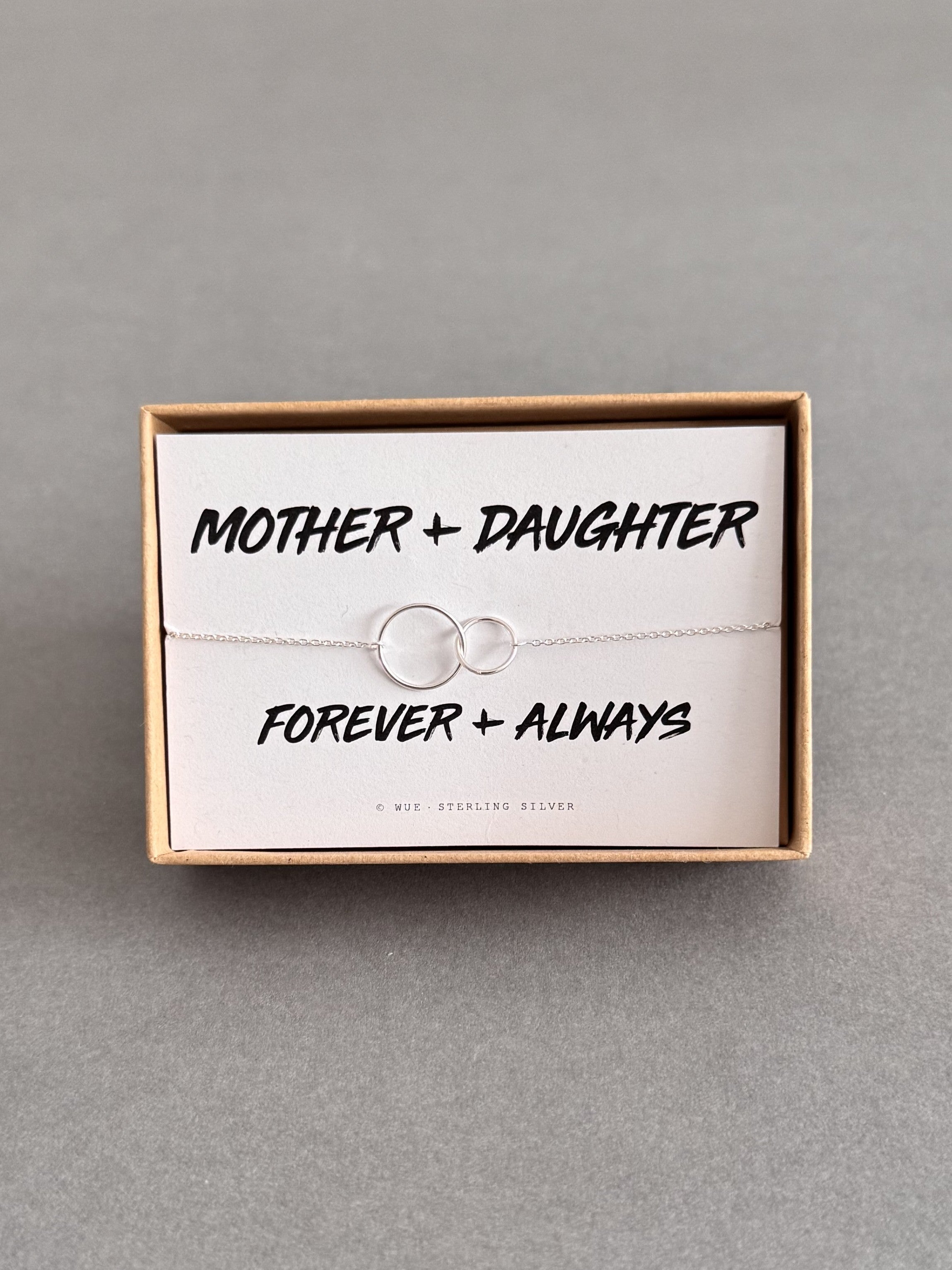 Mother + Daughter Sterling Silver Bracelet
