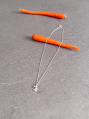 New Year Silver Rabbit Haiku Necklace