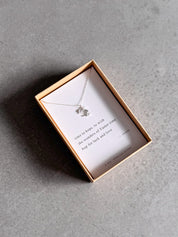 New Year Silver Rabbit Haiku Necklace