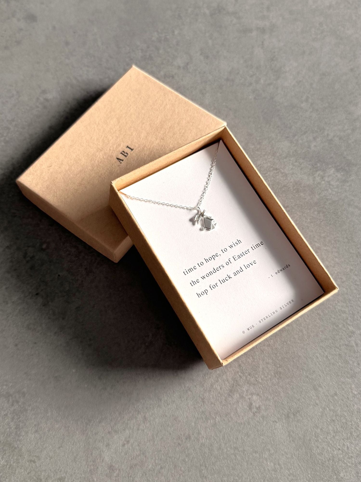 Easter Bunny Necklace | Sterling Silver