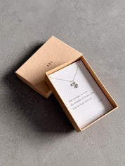 New Year Silver Rabbit Haiku Necklace