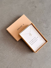 New Year Silver Rabbit Haiku Necklace