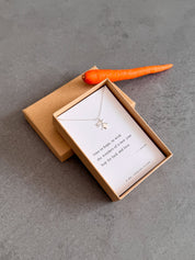 New Year Silver Rabbit Haiku Necklace
