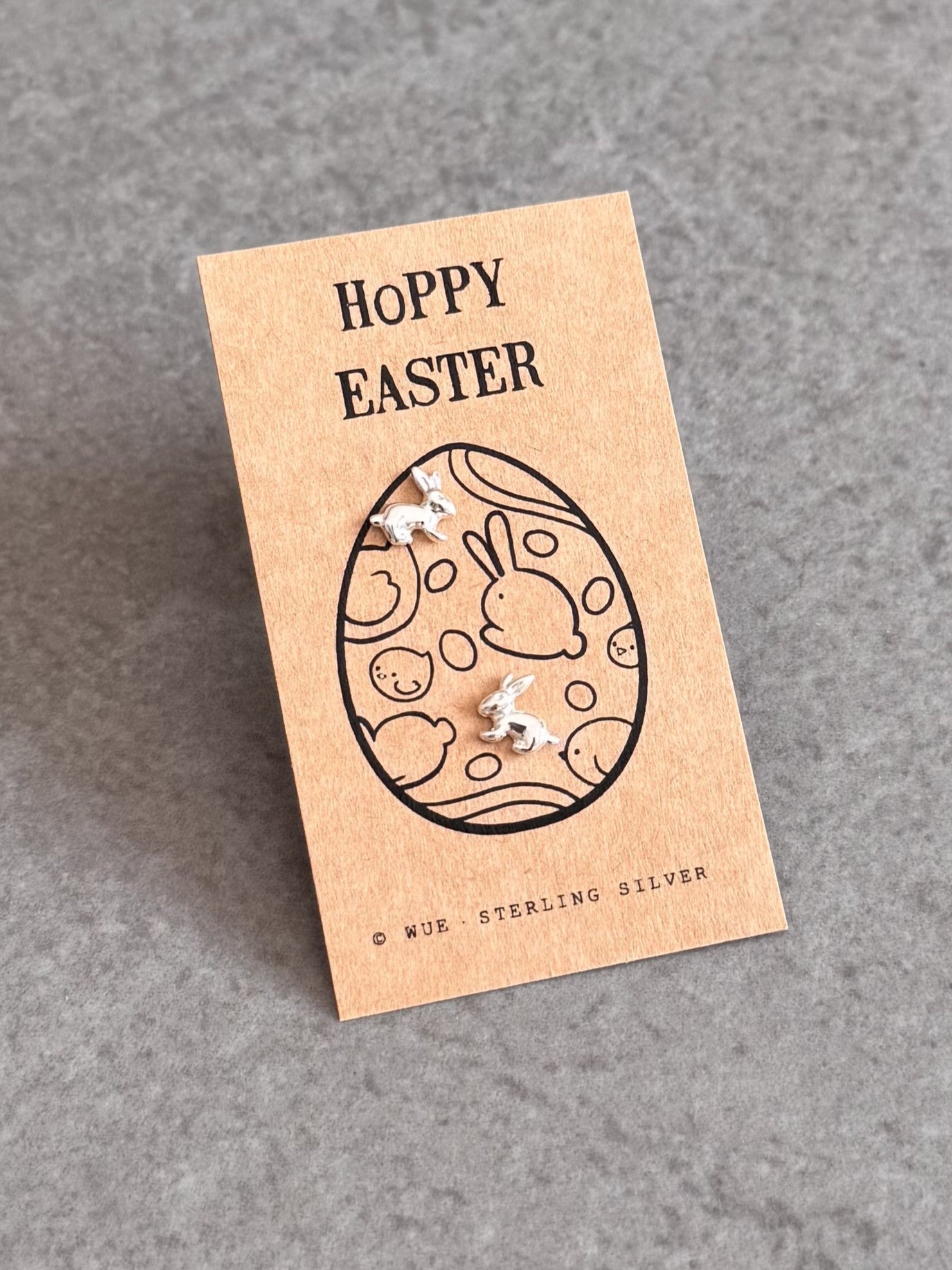 Hoppy Easter Bunny Earrings | Sterling Silver