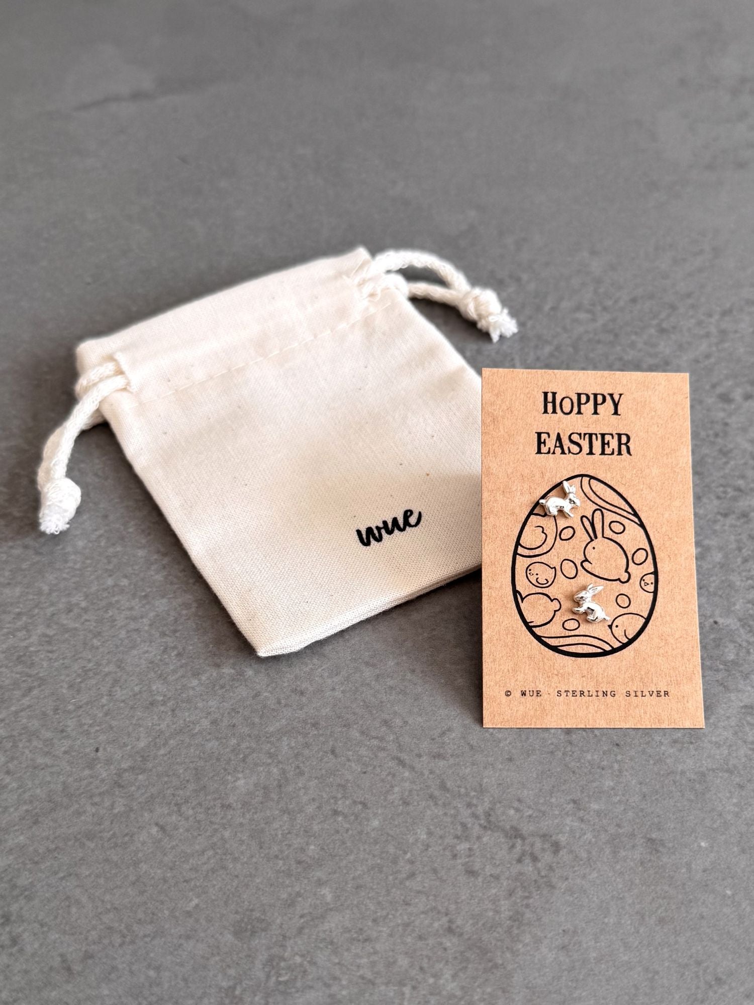 Hoppy Easter Bunny Earrings | Sterling Silver