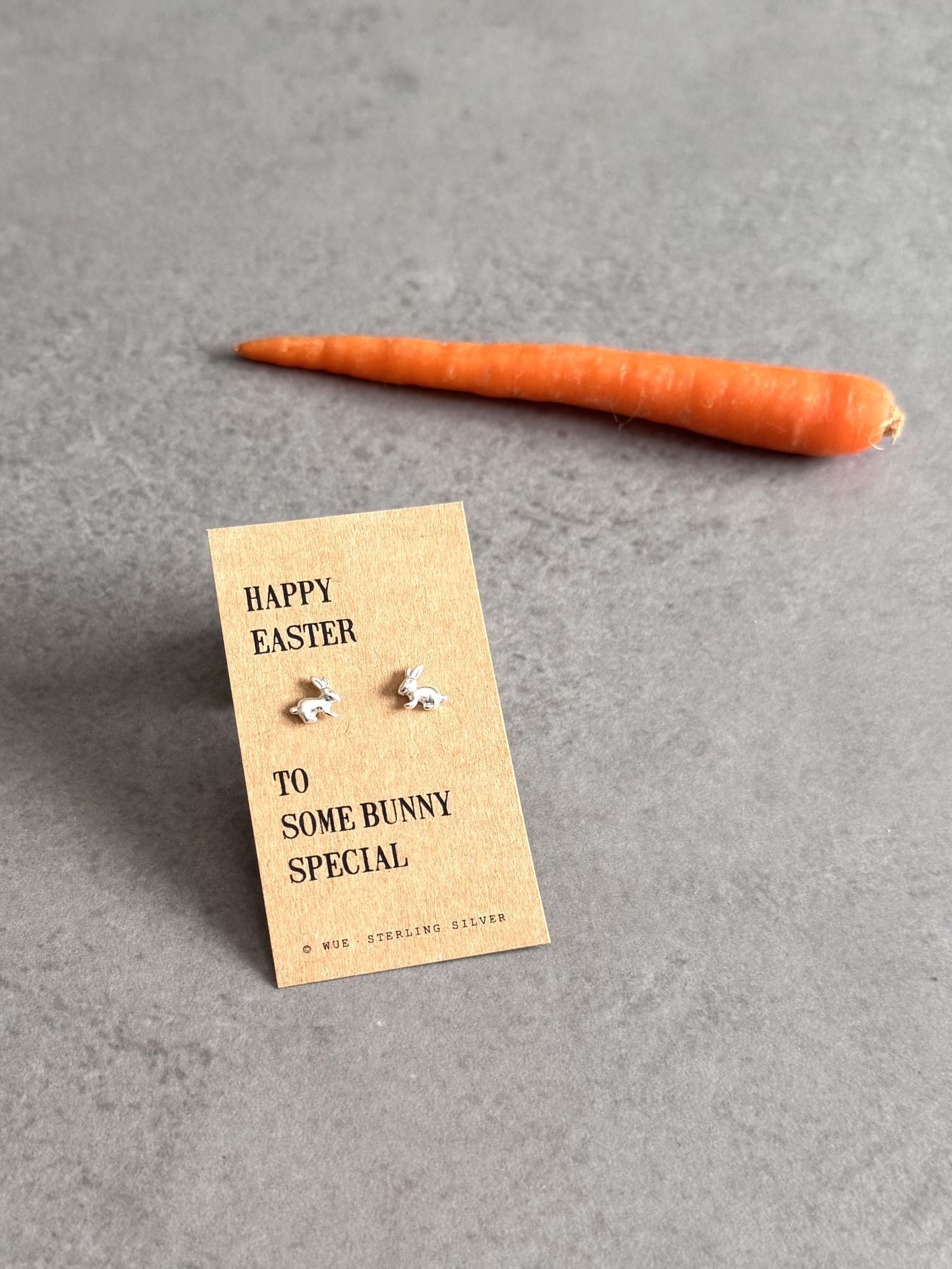 Happy Easter Bunny Earrings | Sterling Silver