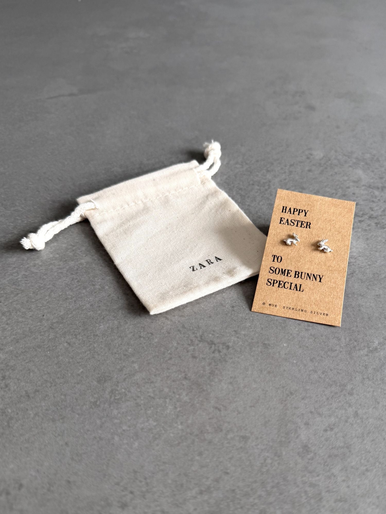 Happy Easter Bunny Earrings | Sterling Silver