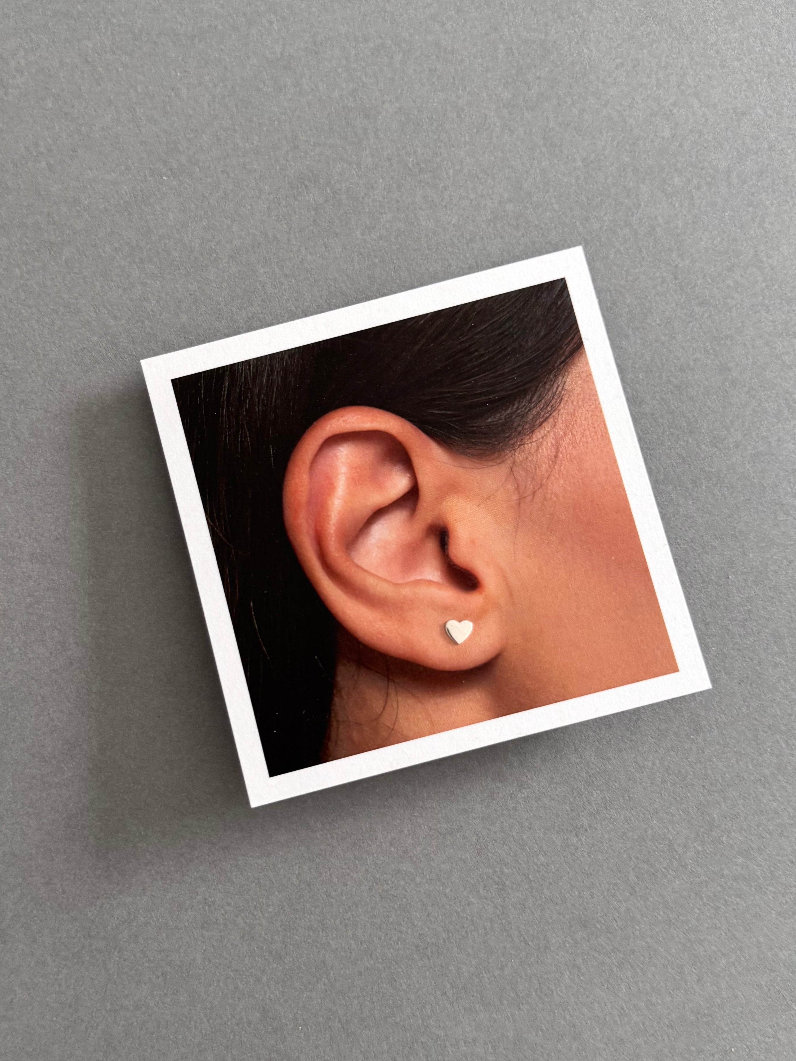 Mother & Daughter Sterling Silver Heart Earrings